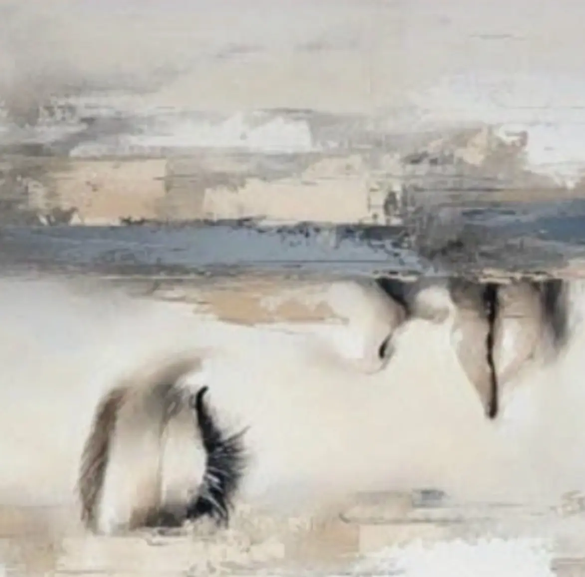 Opera DAMA: uno sguardo emerge fra strati di pittura e materia